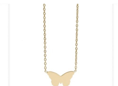 Engraved butterfly necklace