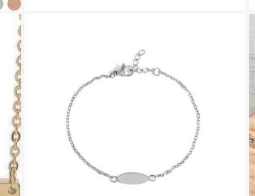 Engraved oval bar bracelet