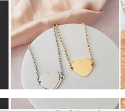 Engraved heart pendant necklace