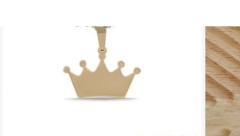 Engraved crown pendant necklace