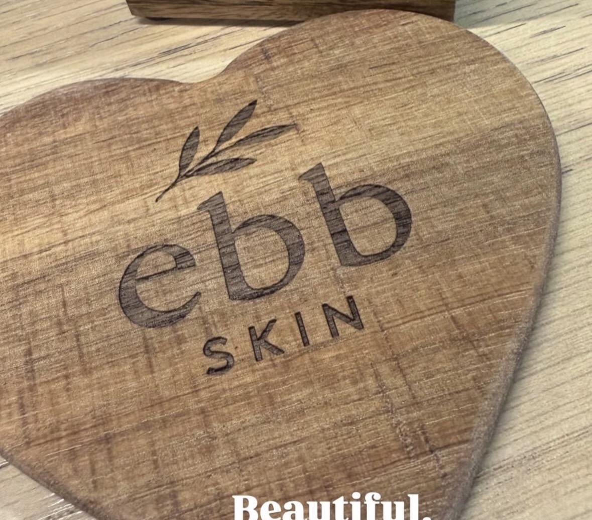 Engraved wooden heart coaster