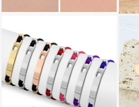 Engraved enamel stack bangle bracelet