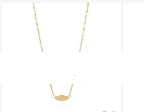 Engraved oval charm necklace - small