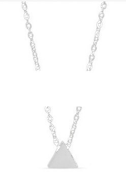 Engraved triangle charm necklace