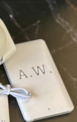 Engraved slim card power bank
