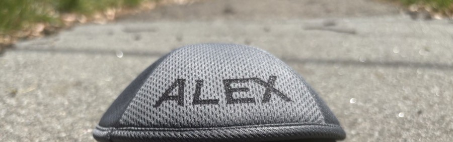 Engraved sport mesh kippah