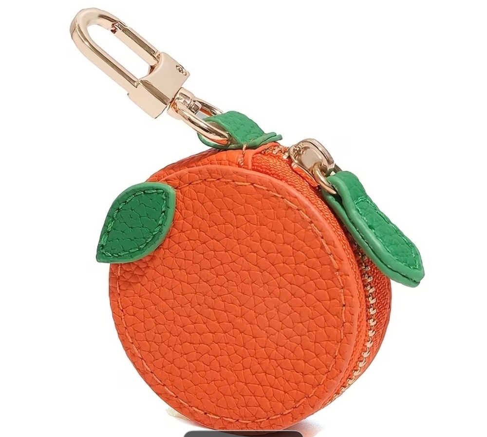 Orange Pouch Keychain