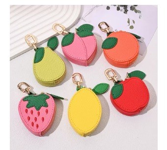 Fruit-Shaped Coin Purse Keychain