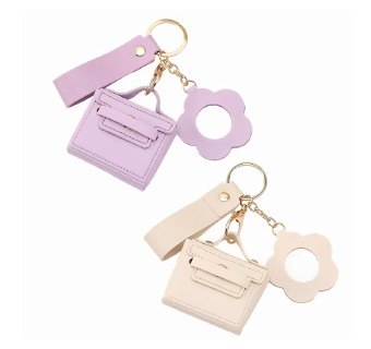 Mini Bag with Flower Mirror Charm