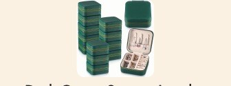 Dark Green Square Jewelry Holder