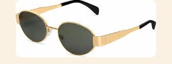 Oval Sunglasses - Gold Frame