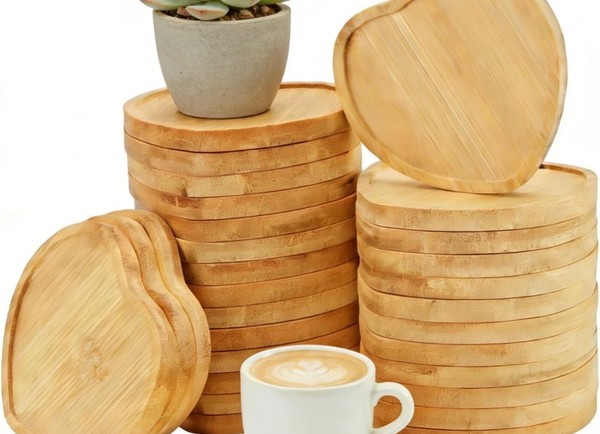 Wood Heart Coasters