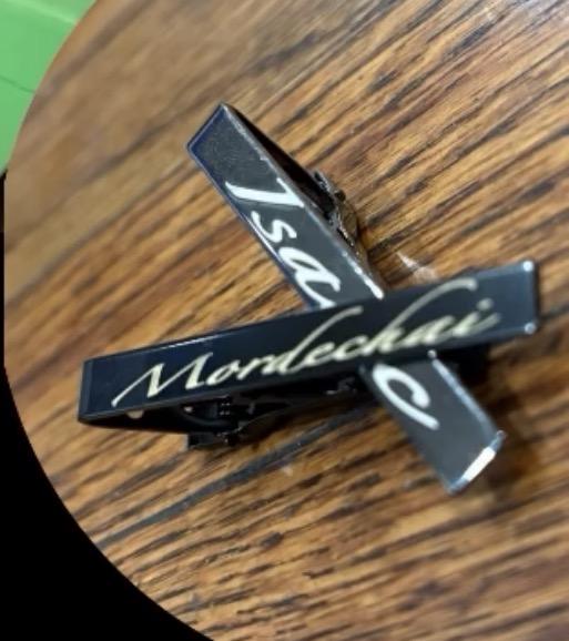 Engraved tie clips