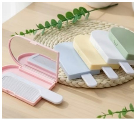 Engraved popsicle mirror & comb