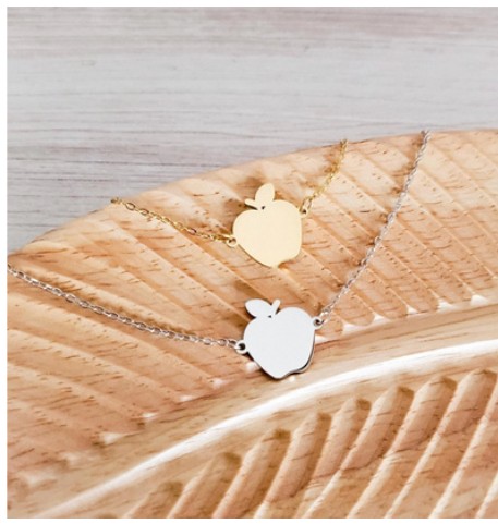 Engraved candy apple necklace