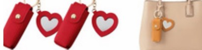 Engraved lipstick storage charm+mirror