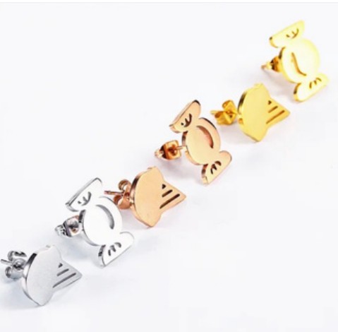 Engraved candy earrings