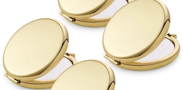 Engraved compact mirror