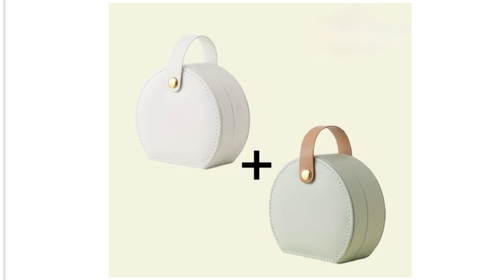 Engraved round jewelry holder set