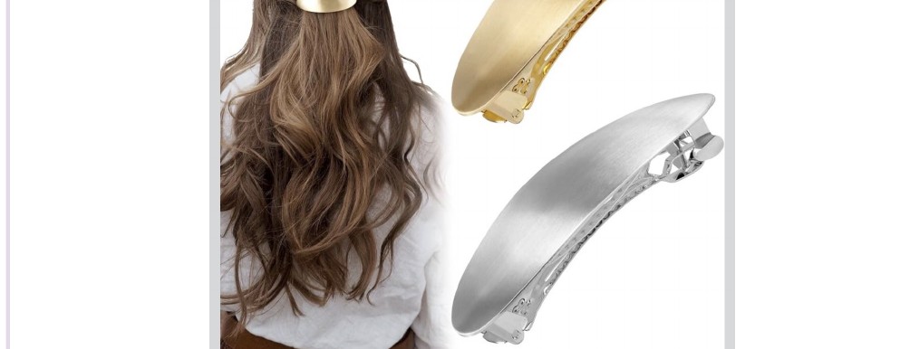 Engraved hair barrettes