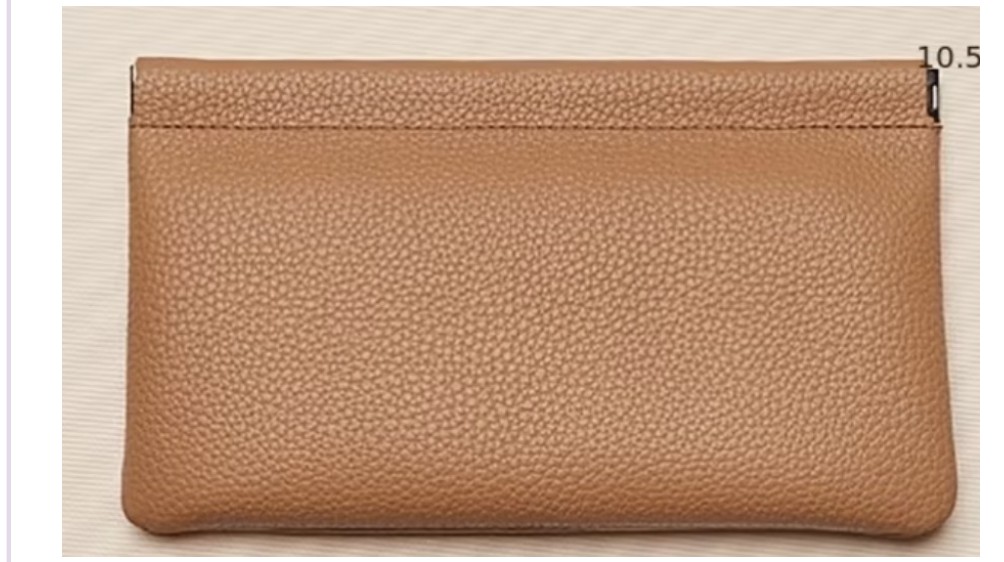 Engraved flat pouch