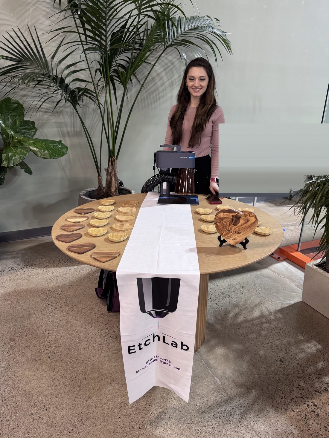 Ilana Wizman, owner of EtchLab, at a live event